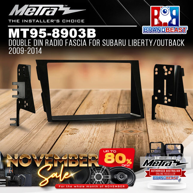 Metra MT95-8903B Double DIN Radio Fascia For Subaru Liberty/Outback 2009-2014