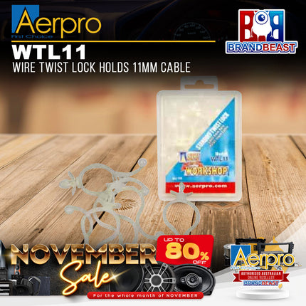 Aerpro WTL11 Wire Twist Lock Holds 11mm Cable