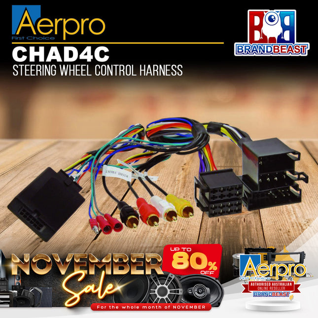 Aerpro CHAD4C Steering Wheel Control Harness