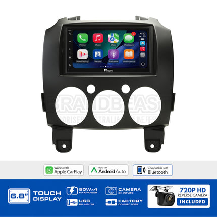 Aerpro AX7510K 6.8" Multimedia Head Unit Upgrade Kit Mazda 2