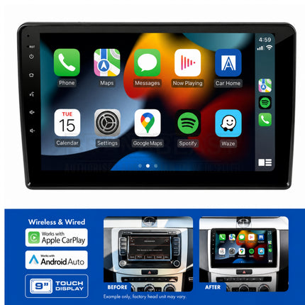 AERPRO AMAVW12 9-Inch Multimedia Receiver Head Unit Upgrade Kit for Volkswagen 2006-2015
