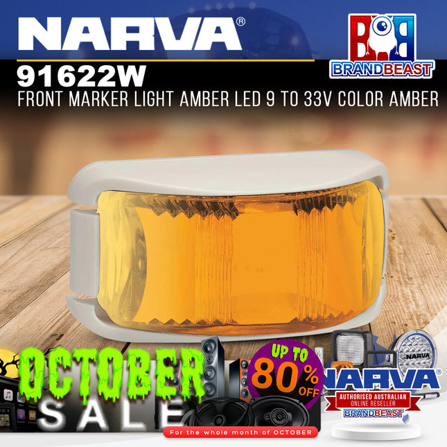 Narva 91622W Front Marker Light Amber LED 9 To 33V Color Amber