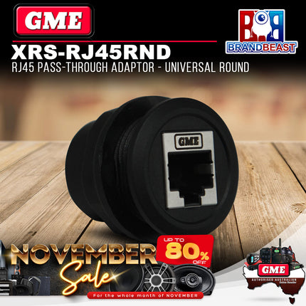 GME XRS-RJ45RND RJ45 Pass through Adaptor Universal Round