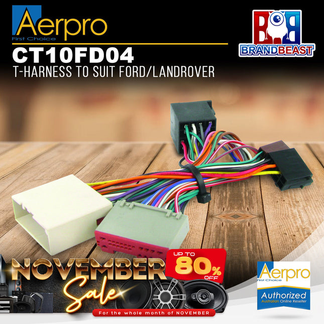 Aerpro CT10FD04 T-Harness to Suit Ford/Landrover