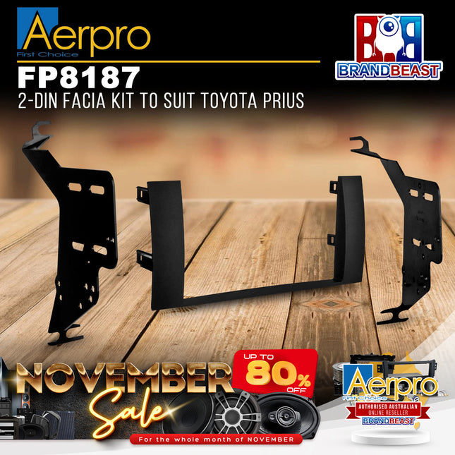 Aerpro FP8187 2-DIN Facia Kit to Suit Toyota Prius