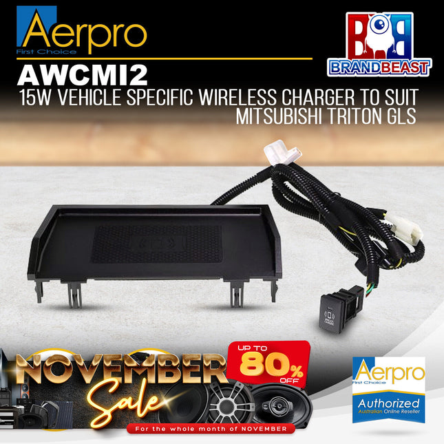 Aerpro AWCMI2 15W Wireless Charger to Suit Mitsubishi Triton GLX