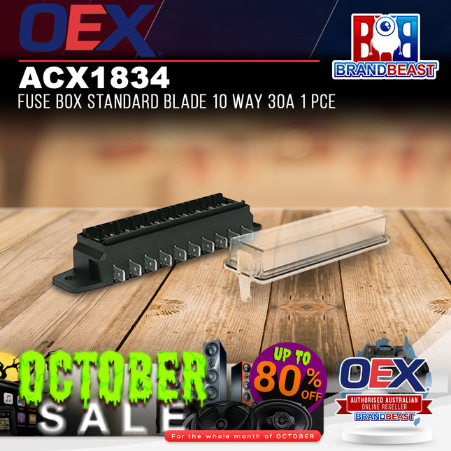 OEX ACX1834 Fuse Box Standard Blade 10 Way 30A 1 Pce