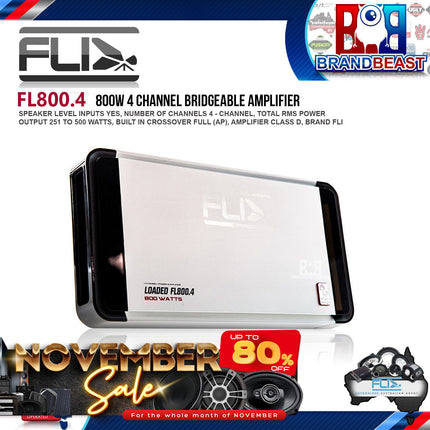 FLI FL800.4-F1 Loaded Series 800W 4-Channel Power Amplifier