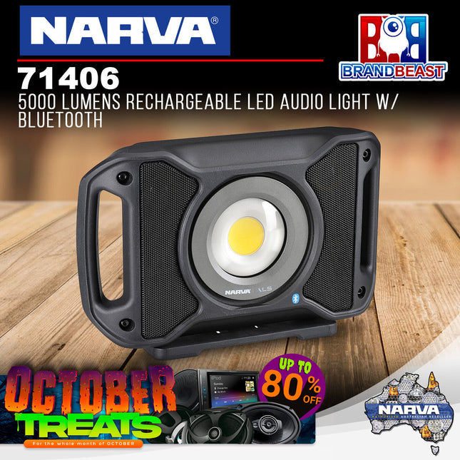 Narva 71406 5000 Lumens Rechargeable LED Audio Light w/ Bluetooth