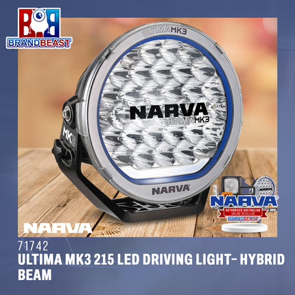 Narva 71742 Ultima MK3 215 LED Driving Light– Hybrid Beam