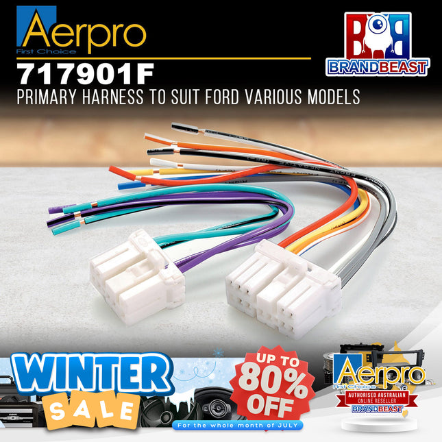 Aerpro 717901F Replacement OEM Headunit Harness Suit Ford & Mazda Various Models