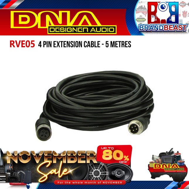 DNA RVE05 5m 4 Pin Extension Cable