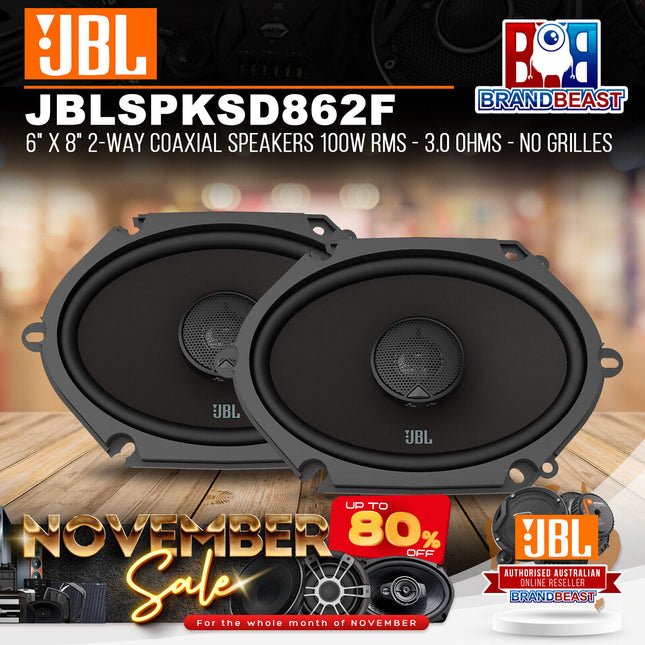 JBL Stadium 862F 6" x 8" 2-Way Coaxial Speakers 100W RMS - 3.0 Ohms - No Grilles