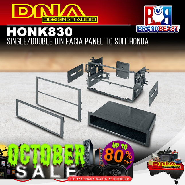 DNA HON-K830 Single/Double DIN Fascia Panel to Suit Honda