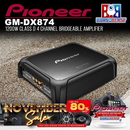 Pioneer GM-DX874 Class D 4-Channel Bridgeable Amplifier