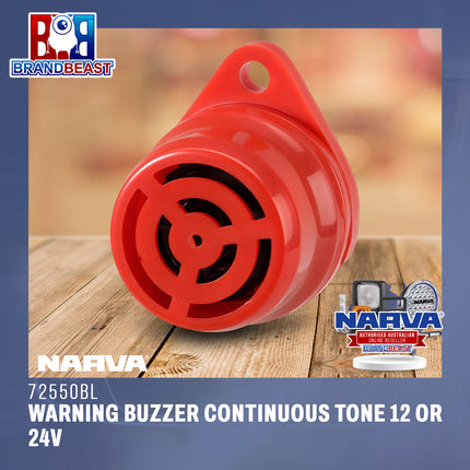 Narva 72550BL Warning Buzzer Continuous Tone 12 or 24V