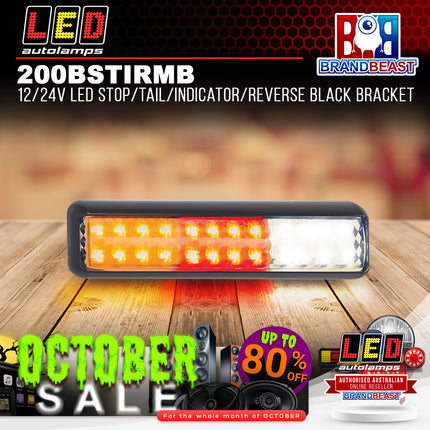 LED Autolamps 200BSTIRMB 12/24V LED Stop/Tail/Indicator/Reverse Black Bracket
