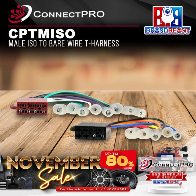 ConnectPRO CPTMISO Male ISO to Bare Wire T-Harness