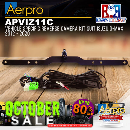 Aerpro APVIZ11C Vehicle Specific Reverse Camera Kit Suit Isuzu D-Max 2012 - 2020