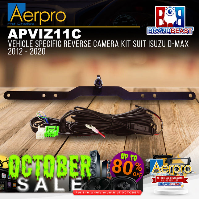 Aerpro APVIZ11C Vehicle Specific Reverse Camera Kit Suit Isuzu D-Max 2012 - 2020