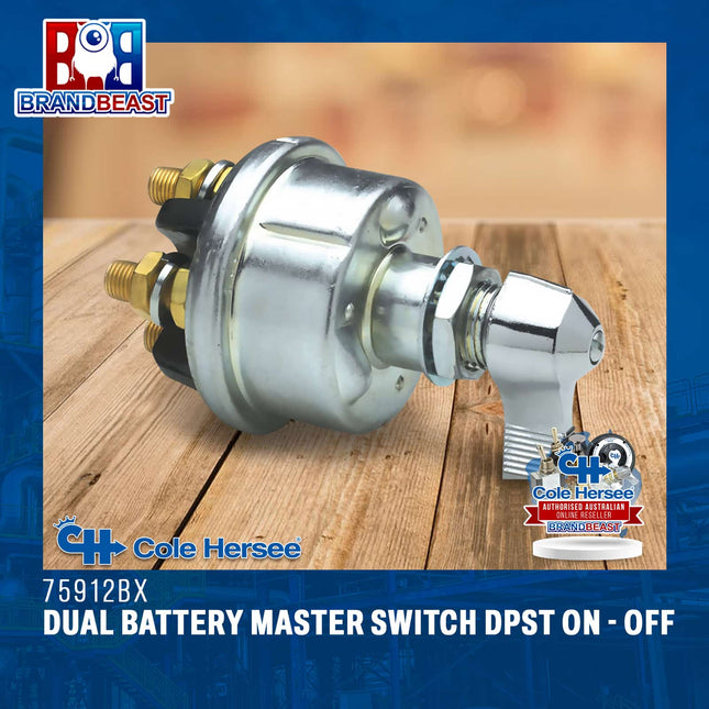 Cole Hersee 75912BX Dual Battery Master Switch Dpst On - Off