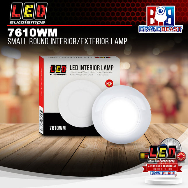 LED Autolamps 7610WM Small Round Interior/Exterior Lamp