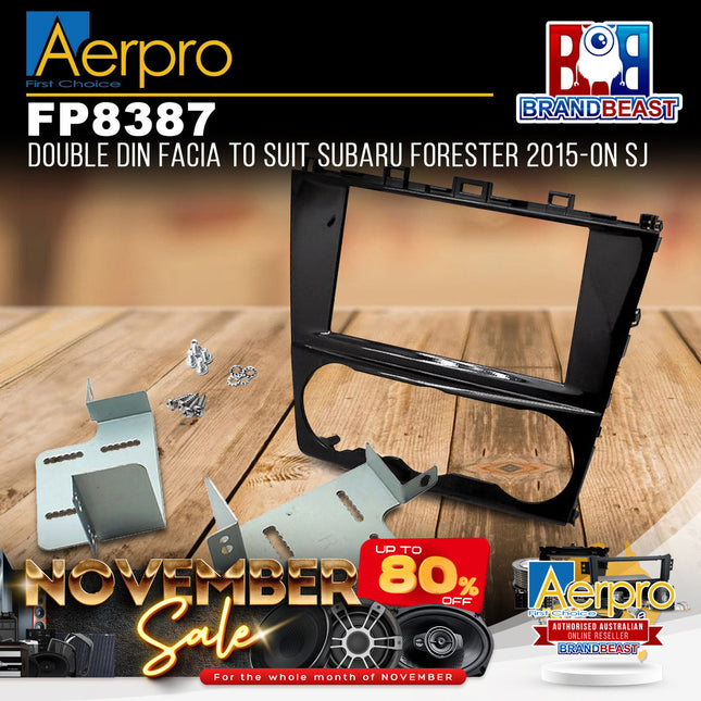 Aerpro FP8387 Double DIN Black Facia Kit Suit Subaru Various Models