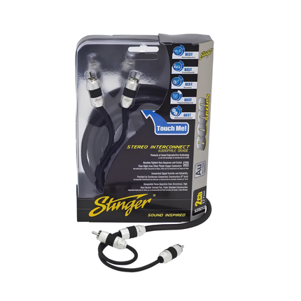 Stinger SI823 8000 Series 2 Channel RCA Cable 3ft