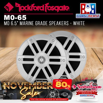 Rockford Fosgate M0-65 M0 6.5" Marine Grade Speakers - White