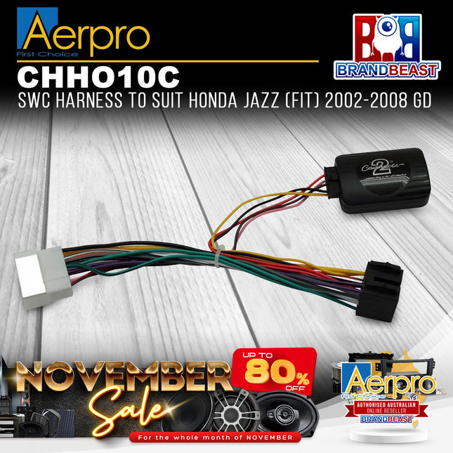 Aerpro CHHO10C SWC Harness to Suit Honda Jazz (Fit) 2002-2008 GD