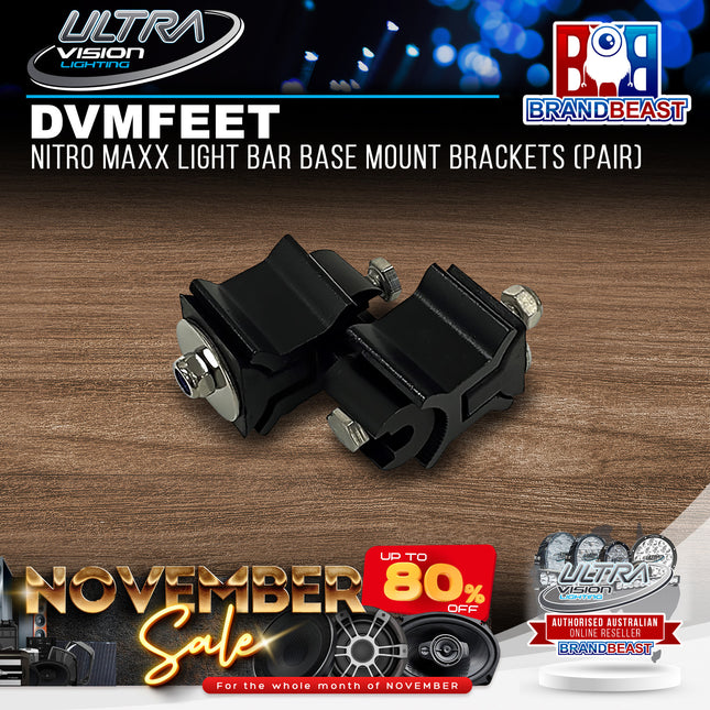 Ultra Vision Lighting DVMFEET Nitro MAXX Light Bar Base Mount Brackets (Pair)