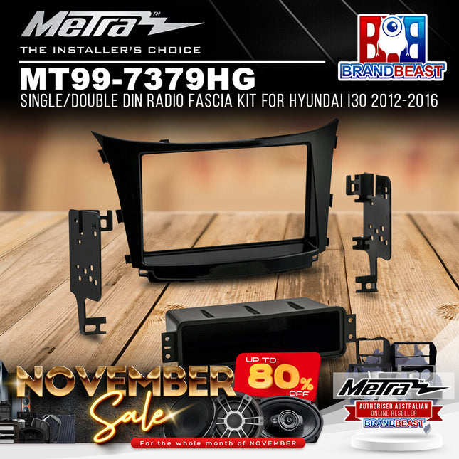 Metra MT99-7379HG Single/Double DIN Radio Fascia Kit For Hyundai i30 2012-2016
