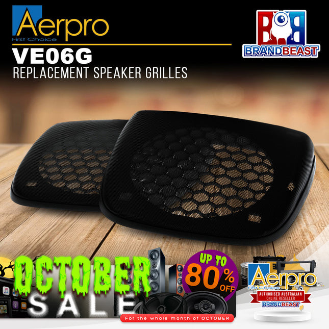 Aerpro VE06G Replacement Speaker Grilles to Suit Holden Commodore 2006-2011 VE