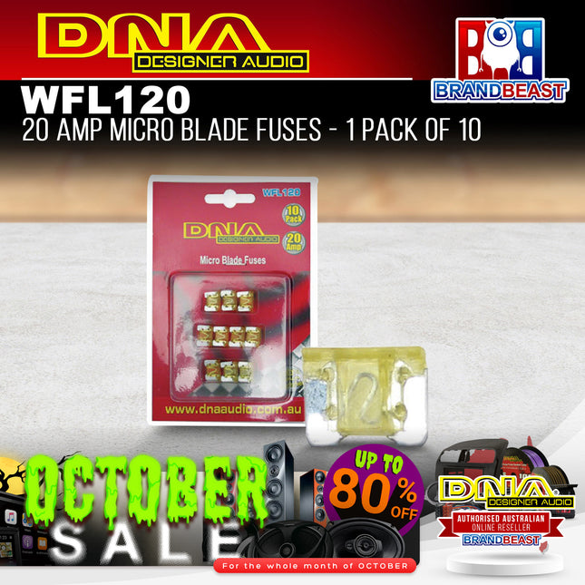 DNA WFL120 20 Amp Micro Blade Fuse - 1 Pack Of 10