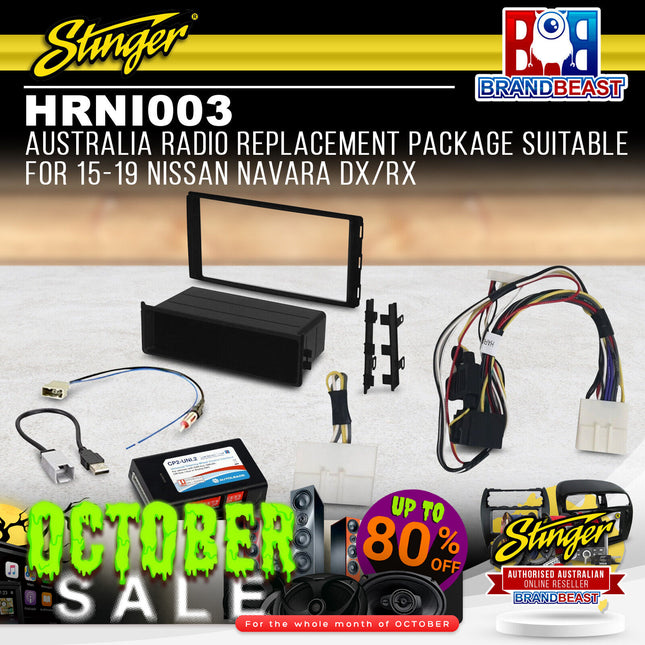Stinger HRNI003 Nissan Navara DX/RX 15-19 Radio Replacement Package