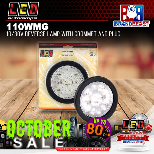 LED Autolamps 110WMG 10/30V Reverse Lamp With Grommet and Plug