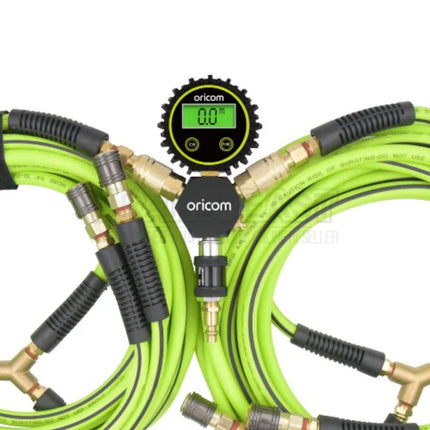 Oricom MTDI4 Quad Tyre Inflator/Deflator Kit with Digital Gauge