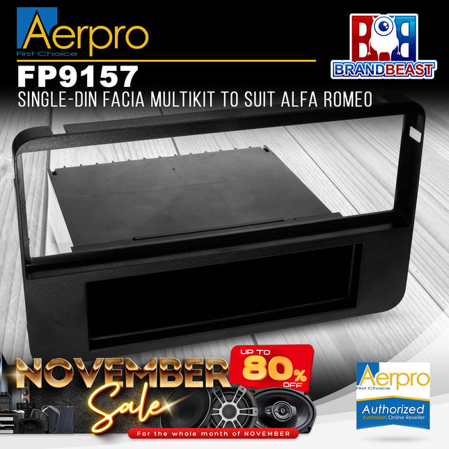 Aerpro FP9157 Single DIN Facia Kit to Suit Alfa Romeo 159/Spider/Brera