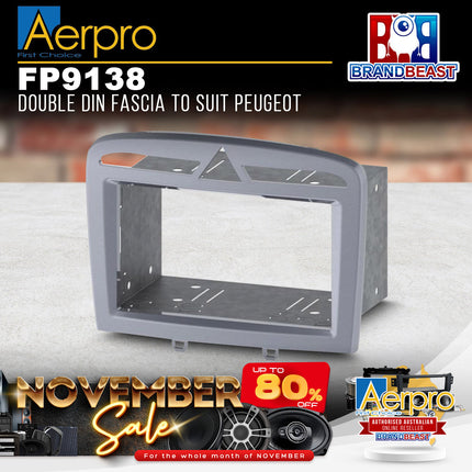 Aerpro FP9138 Double DIN Facia Kit to Suit Peugeot 308