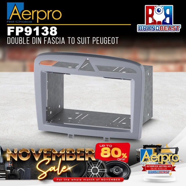 Aerpro FP9138 Double DIN Facia Kit to Suit Peugeot 308