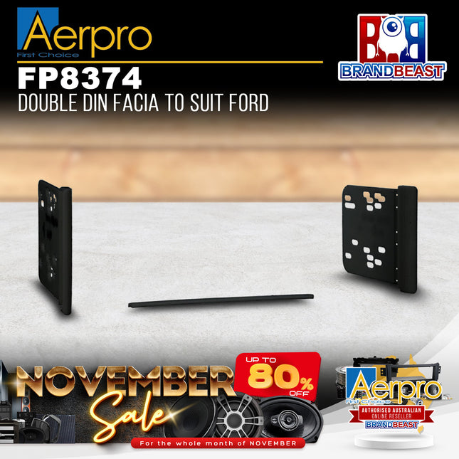 Aerpro FP8374 Double DIN Black Facia Kit Suit Ford Various Models