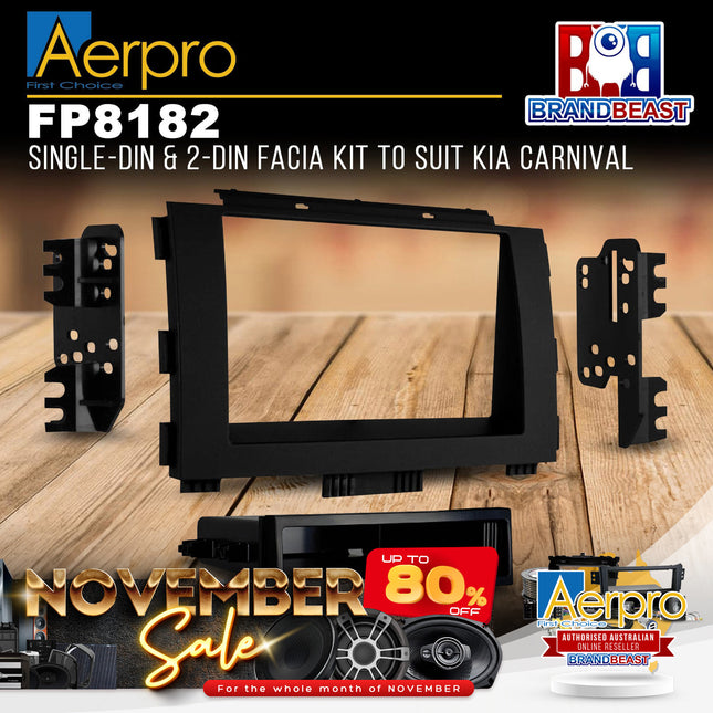 Aerpro FP8182 Single-DIN & 2-DIN Facia Kit to Suit Kia Carnival