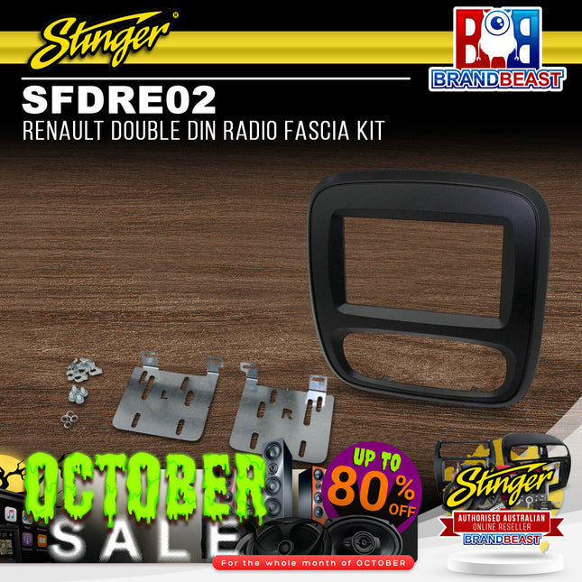 Stinger SFDRE02 Renault Double DIN Radio Fascia Kit