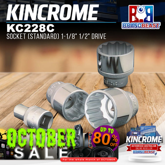KINCROME KC228C Socket (Standard) 1-1/8" 1/2" Drive