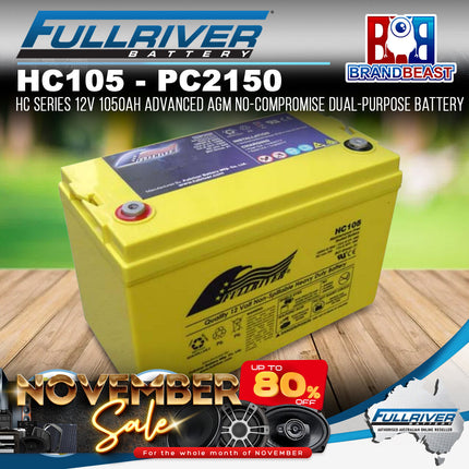 Fullriver HC105 -(PC2150) HC Series 12V 1050Ah Advanced AGM Dual-Purpose Battery