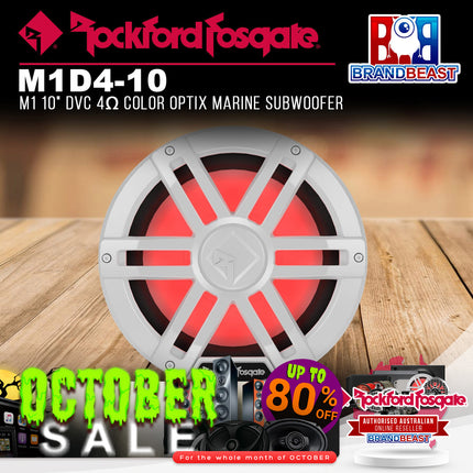 Rockford Fosgate M1D4-10 M1 10" DVC 4Œ© Color Optix Marine Subwoofer