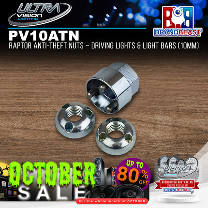 Ultra Vision Lighting PV10ATN Raptor Anti-theft nuts – Driving Lights & Light Bars (10mm)
