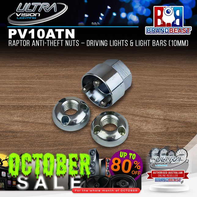 Ultra Vision Lighting PV10ATN Raptor Anti-theft nuts – Driving Lights & Light Bars (10mm)