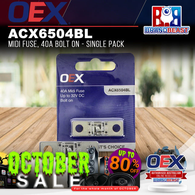 OEX ACX6504BL Midi Fuse, 40A Bolt On - Single Pack