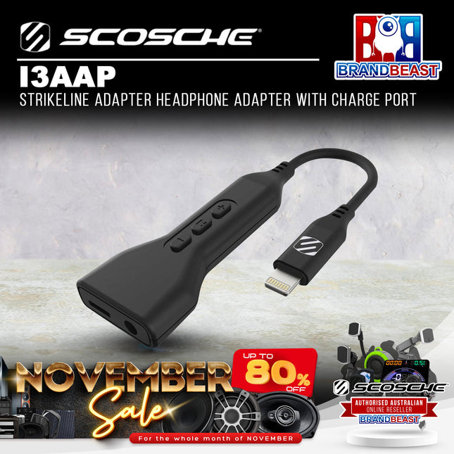 Scosche i3AAP StrikeLine Adapter Headphone Adapter with Charge Port